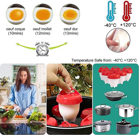 Hard Boiled Eggs Without The Shell 6pcsset Egg Poachers Cooker