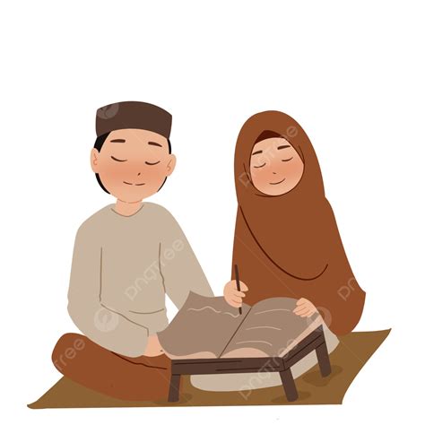 Muslim Couple Reading Quran Together Muslim Couple Reading Quran