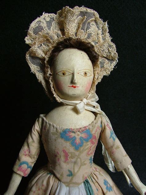 Reproduction English Wooden Queen Anne Doll ~ Antique 18thcwood Doll