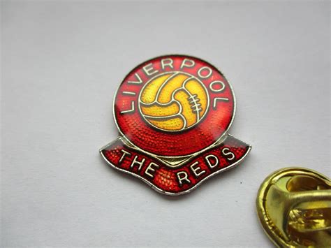 Sale Liverpool The Reds Football Club Lfc Ball Vintage Enamel Brooch Pin Badge Ebay