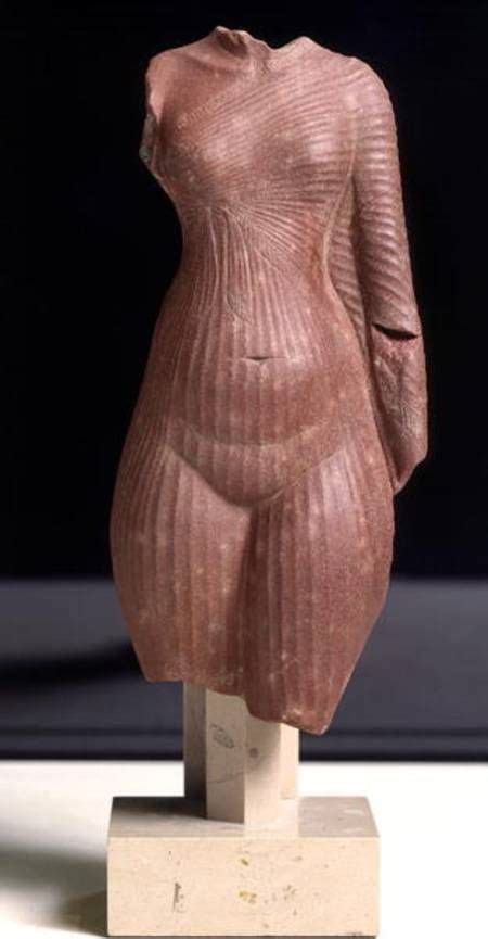 Female Torso Probably Queen Nefertiti N Egyptian As Art Print