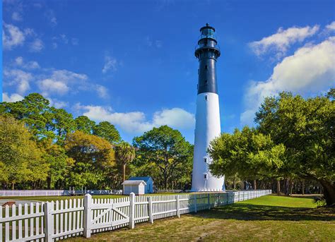 Hunting Island State Park Lighthouse In South Carolina Photograph By