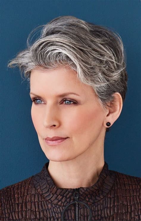 Pin By Ella Calcote On Style Haircut For Older Women Grey Pixie Hair