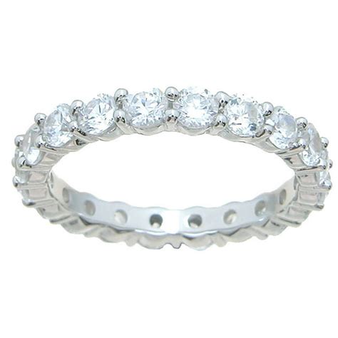 Iceposh 925 Sterling Silver Eternity Bands For Women And Wedding Ring Make Great Ts For Women