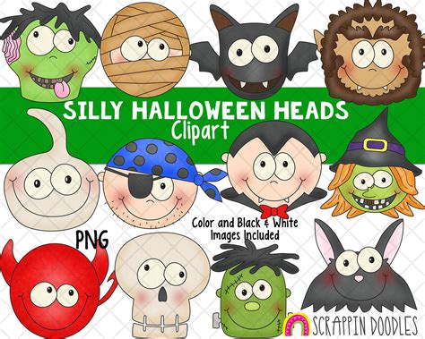 Silly Halloween Heads Clipart Halloween Clipart Halloween Costumes