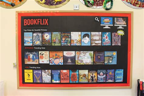 Bookflix Display Within Our School Hall Classroom Displays Secondary