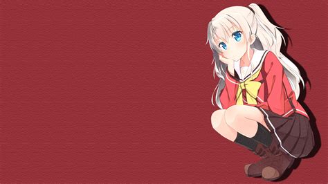 minimalistic nao tomori red background charlotte anime charlotte anime imagenes hd 1920x1080