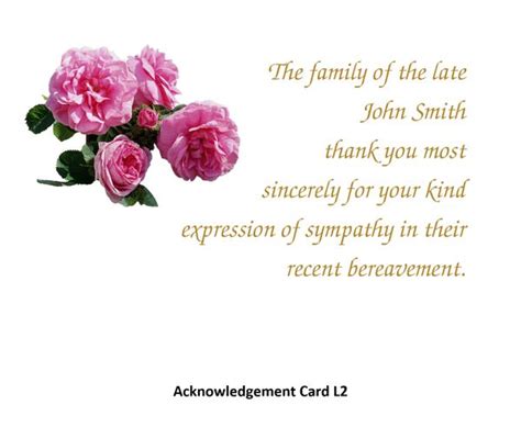 Acknowledgement Thank You Cards A P Westbrooks Ltd Westbrookcards