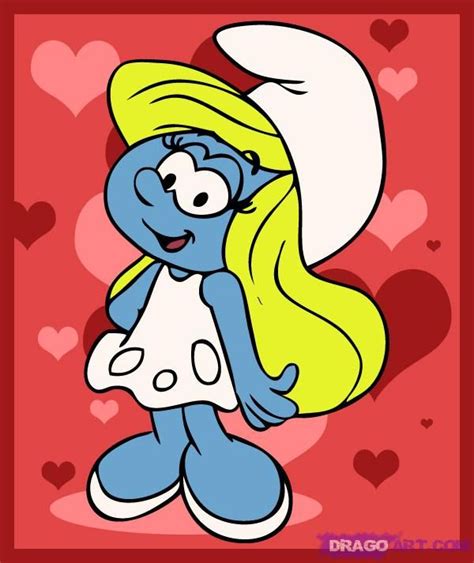 How Cute Smurfs Smurfette Classic Cartoon Characters