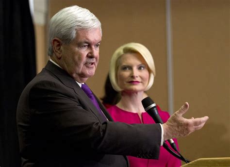 Newt Gingrich With His Now Defunct Republican Primary Campaign Sure