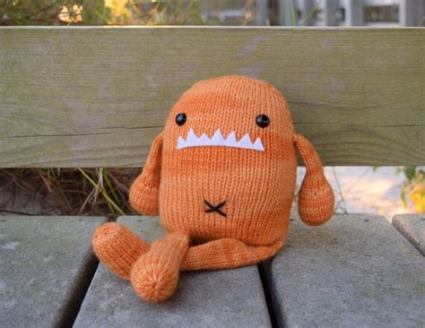 Stuffed Monster Knit Toy Handmade Toy Monster Plush By Knitneys