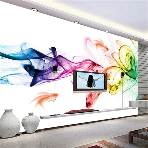Custom Mural Colourful Wallpaper 3d Modern Abstract Geometric Color Art