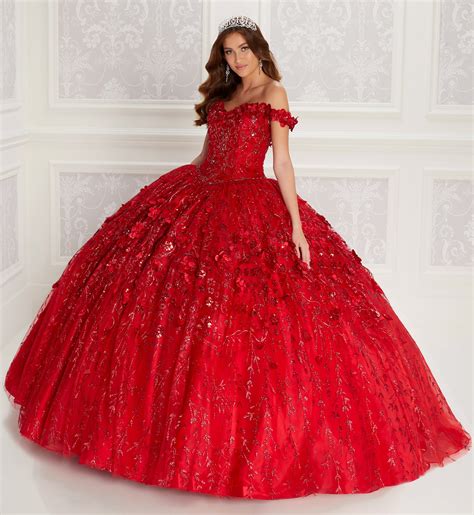 Red Quinceanera Dress From Princesa By Ariana Vara Pr22036nl