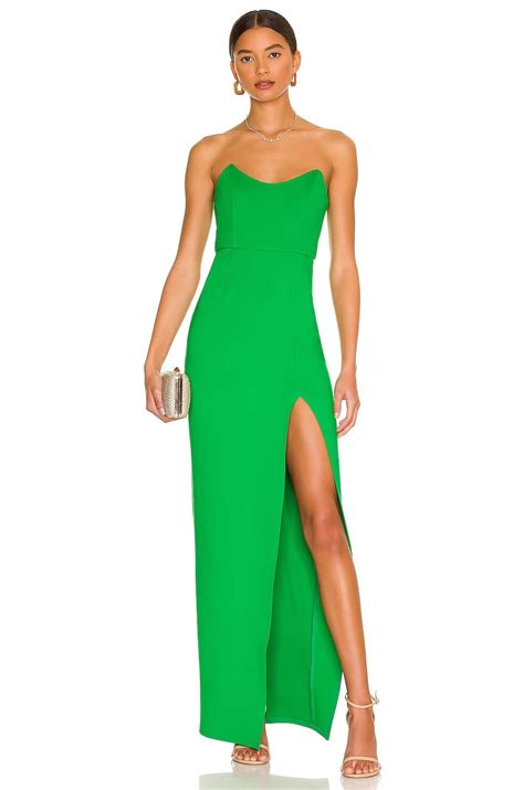 Superdown Ryleigh Strapless Maxi Dress In Green From In 2022 Strapless Maxi Dress