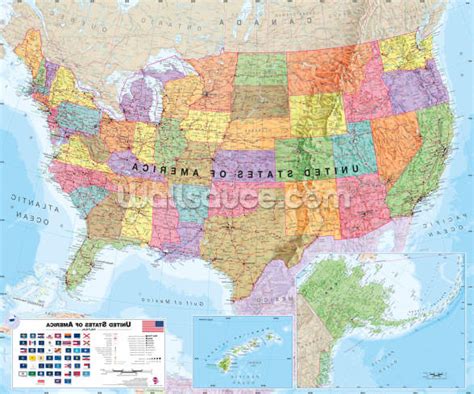 Usa Political Wall Map Images