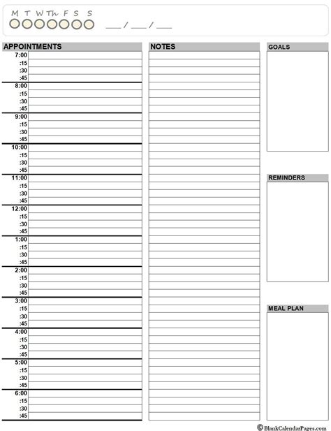 Ace 30 Minute Increment Schedule Template Resource Excel