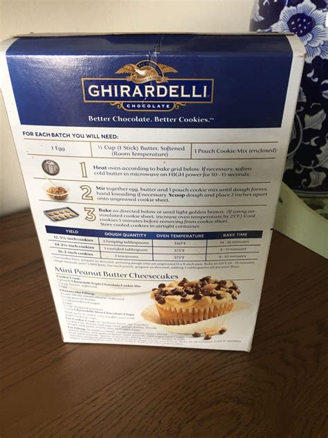 Ghirardelli Triple Chocolate Chip Cookie Mix Recipe