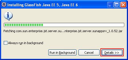 Eclipse The Glassfish Java Ee And Web Server Installation Begins