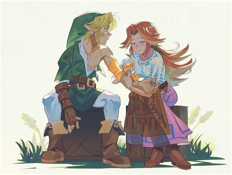Link And Malon The Legend Of Zelda And More Drawn By Uzucake Danbooru