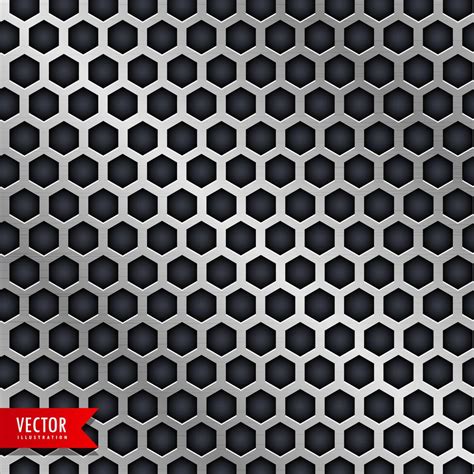 Vector Honeycomb Pattern Design In Metallic Style Download Free