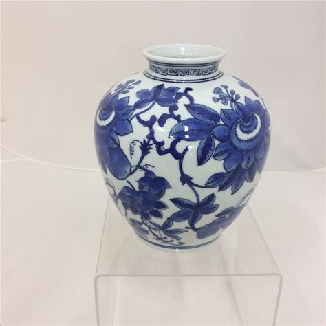Blue And White Chinoiserie Porcelain Vase Chairish