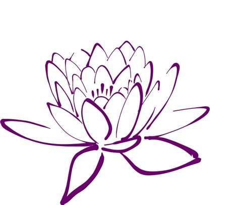Flower Svg Clip Arts Purple Lotus Flower Clipart Png Download