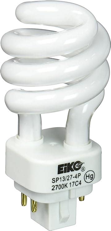 Eiko Sp1327 4p Compact Fluorescent Light Bulb 13w G24q 1 Base T 4