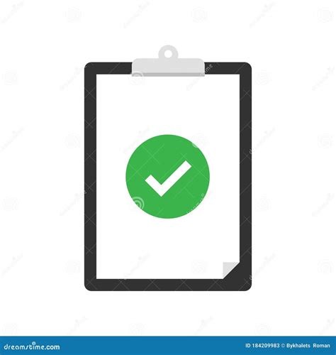 Clipboard With Checkmark Vector Illustration 19984128