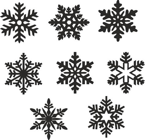 Snowflake Vector Black