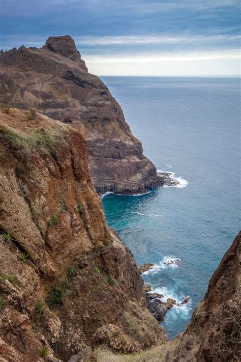 Cliffs And Ocean View In Santo Antao Island Cape Verde Stock Photo