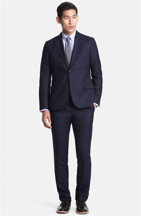 If you want an alternative to your timeless black suit, then maybe blue is the colour for you. Todd Snyder Navy Pinstripe Wool Suit in Blue for Men (Navy ...