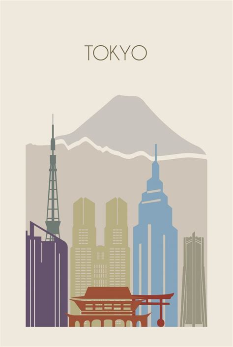 Tokyo Skyline Poster Artdesign