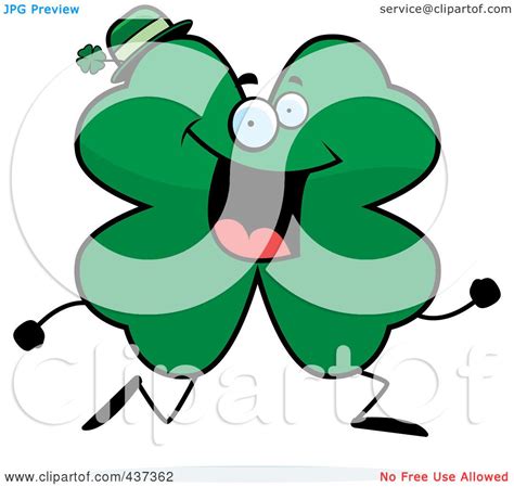 Royalty Free Rf Clipart Illustration Of A Shamrock Clover Character