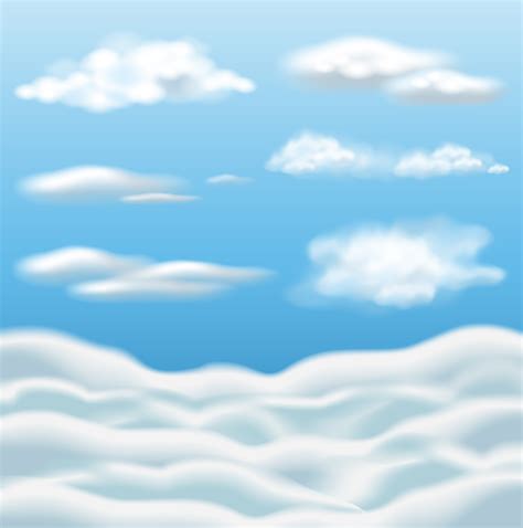 Blue Sky With Clouds 430706 Vector Art At Vecteezy