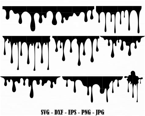 Paint Drip Svg Clip Art And Image Files Card Making And Stationery