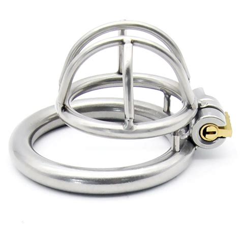New Type Male Short Cock Cage Stainless Steel Metal Chastity Device