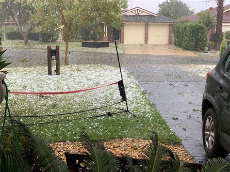 Massive Hail Storm In Sydney North West Sydney