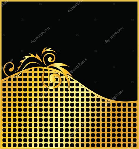 Elegant Vector Black And Gold Background — Stock Vector © Natalia
