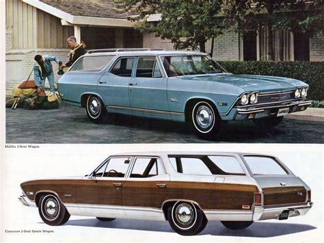 1968 Chevrolet Chevelle Malibu Wagon And Concours Estate Wagon
