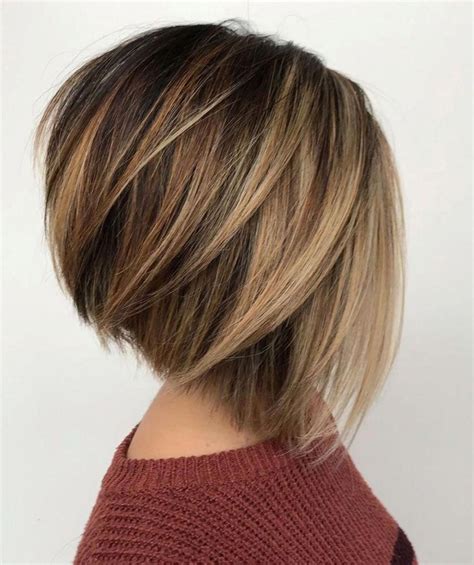 Inverted Bronde Bob With Swoopy Layers Bobstylehaircuts Hair Styles
