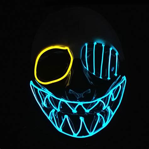 Breakdance Glowing Mask El Wire Glowing Party Mask Fashion Cosplay Mask