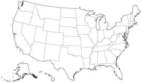 United States Map Line Art