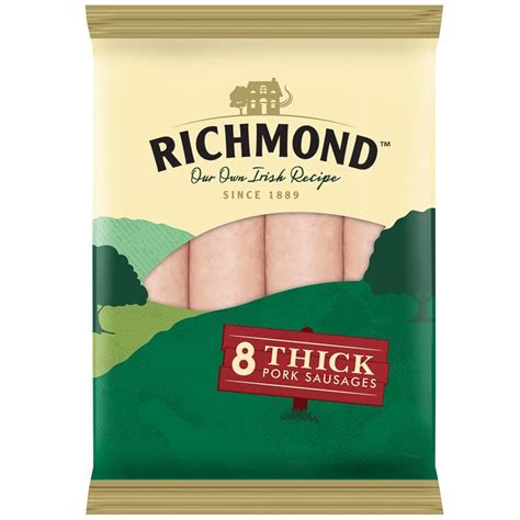 Richmond Thick Pork Sausages 410g Chilled Meat Bandm