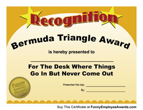 Free Funny Award Certificate Templates For Word