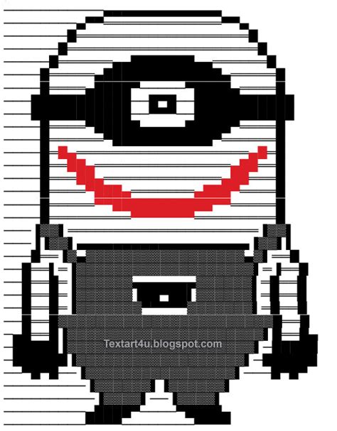 Ascii art this is the best place to copy and paste cool text symbols from! Copy Paste Minion Joker Text Art For Facebook | Cool ASCII ...