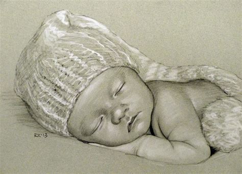 Collection by ed and sheri. Rita Kirkman's Daily Paintings: New Year Baby (Pencil Portrait)