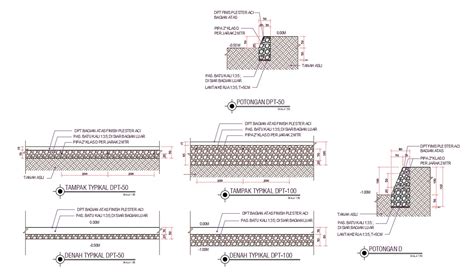 Typical Retaining Wall Design Autocad File Cadbull