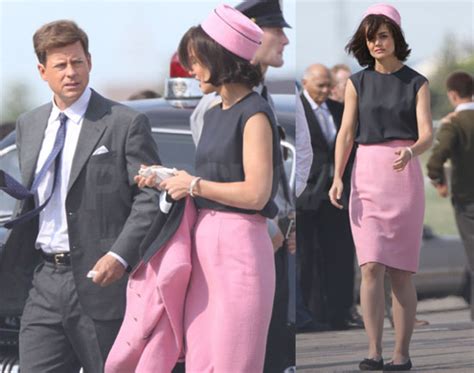 Pictures Of Katie Holmes As Jackie Kennedy With Greg Kinnear Popsugar Celebrity