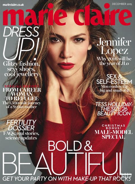 Cover Of Marie Claire Uk With Jennifer Lopez December Id