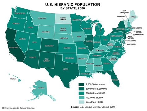 Hispanics In The United States The Us Census Of 2000 Britannica
